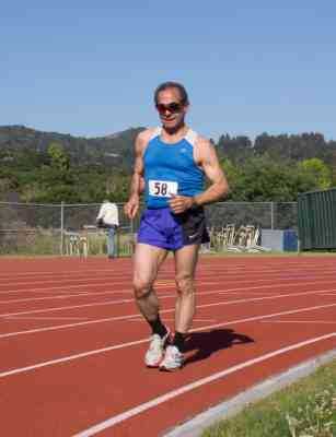 Race walking athlete