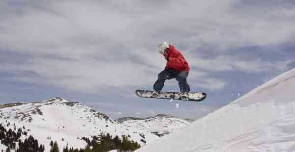 Snowboarding jump