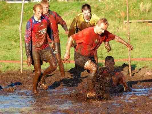 Swamp football players