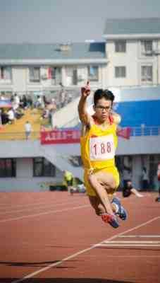 Step in triple jumping