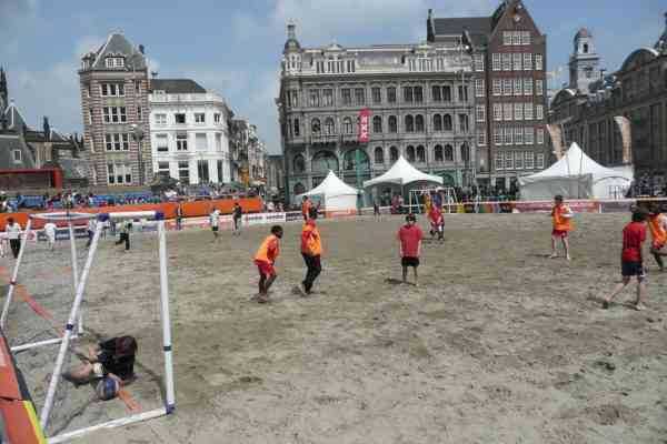 Goal in beach soccer